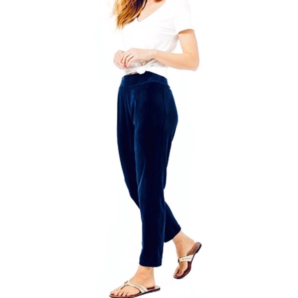 Lilly Pulitzer True Navy Velour Pants